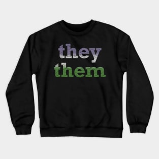 Genderqueer They Them Waves Crewneck Sweatshirt